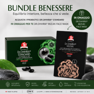 Bundle Benessere Dr.Ohhira® – Probiotici Fermentati 60Cps + Mizuki Face Mask in Omaggio