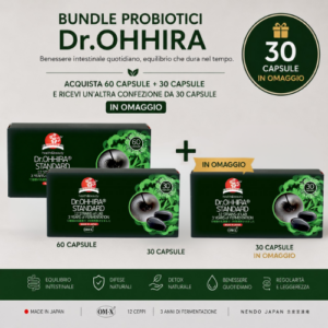 Bundle Probiotici Dr.Ohhira® – 60 Capsule + 30 Capsule + 30 Capsule OMAGGIO