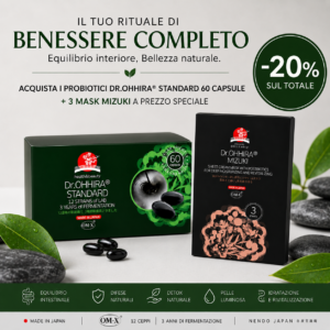 Rituale Benessere Completo Dr.Ohhira® – Probiotici 60 Capsule + 3 Mizuki Mask